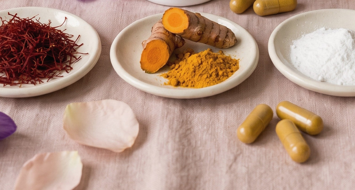 Saffron threads, turmeric and zinc